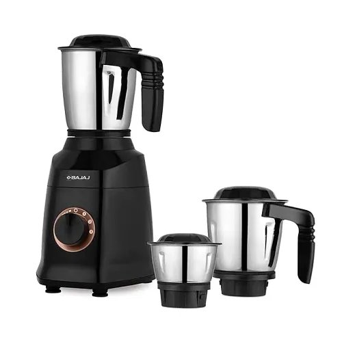 Bajaj Military Series 750 W Mixer Grinder (Military Series With Life Time Warranty On Blades | 3 Jars | Black)