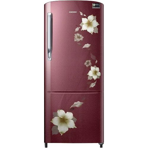Samsung 230 L 4 Star Direct Cool Single Door Refrigerator(RR24M274YR2/NL, Star Flower Red, Inverter Compressor)
