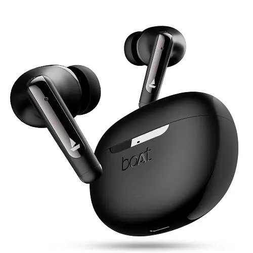 boAt Airdopes 141 ANC(~32dB), 50ms Low Latency, 4Mics ENx,42Hrs Battery, Fast Charge,IPX5, v5.3 Bluetooth TWS in Ear Earbuds Wireless Earphones with mic (Gunmetal Black)