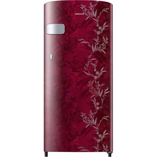 Samsung 184L 1 Star Digital Inverter Direct-Cool Single Door Refrigerator(RR19C2YCZ6R/NL,Mystic Overlay Red) Base Stand Drawer