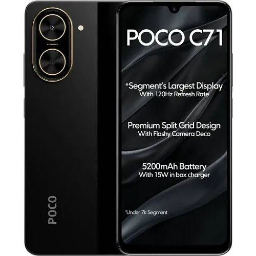 Poco C71 (Power Black, 64 GB) (4 GB RAM)