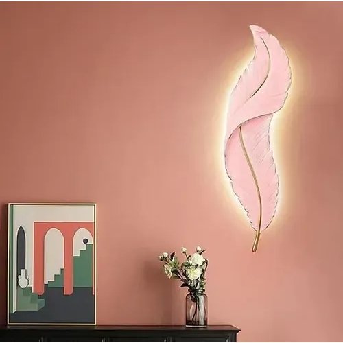 Wall Decor Light Metal & Wing Type (Model: 8001-Pink)