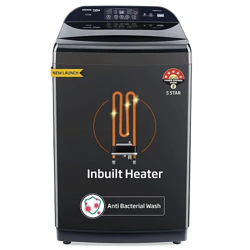 Voltas Beko, A Tata Product 11 Kg 5 Star Fully-Automatic Top Loading Washing Machine (WTL1106UEAH / OBS3060, Dark Grey, Inbuilt Heater)