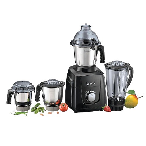 Sujata MG03 Mixer Grinder | The New Generation Mixer Grinder | 1000 Watts Motor | 4 Stainless Steel Jars