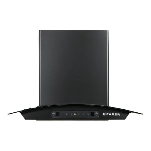 Faber Hood Zest IN HC SC FL BK 60 Auto Clean Wall Mounted Black 1200 CMH Chimney