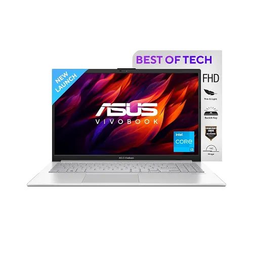 Asus Vivobook Go 15 Intel Core i3 N305 - (8 GB/512 GB SSD/Windows 11 Home) E1504GA-NJ3321WS Thin and Light Laptop (15.6 Inch, Cool Silver, 1.63 Kg, With MS Office)