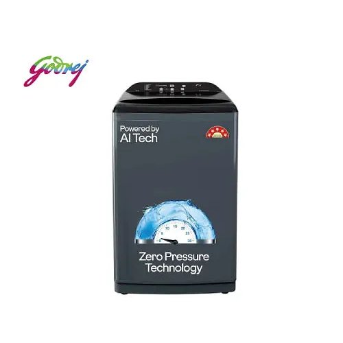 Godrej 9 Kg 5 Star Inbullt Heater Fully Automatic Top Load Washing Machine (WTEON HYS 90 5.0 FEFH GLGR, Glacial Grey)