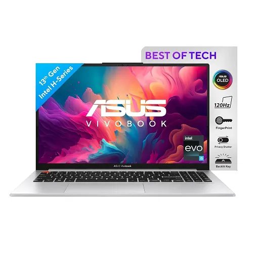 Asus Vivobook S 15 OLED, Intel Core i5-13500H 13th Gen, 15.6-inch 2.8K OLED 120Hz, Thin & Light Laptop (16GB/1TB SSD//Win11/Office 2021//Backlit/FingerPrint/75WHr/Cool Silver/1.7 Kg), S5504VA-MA553WS