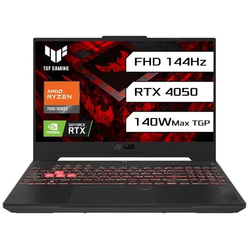 Asus TUF Gaming A15, Gaming Laptop, 7000 Series AMD Ryzen 7 7735HS, RTX 4050 Grph (16GB/512GB/39.62 cms (15.6) FHD (1920 x 1080) 16:9/Win 11 Home) FA577NU-LP082W