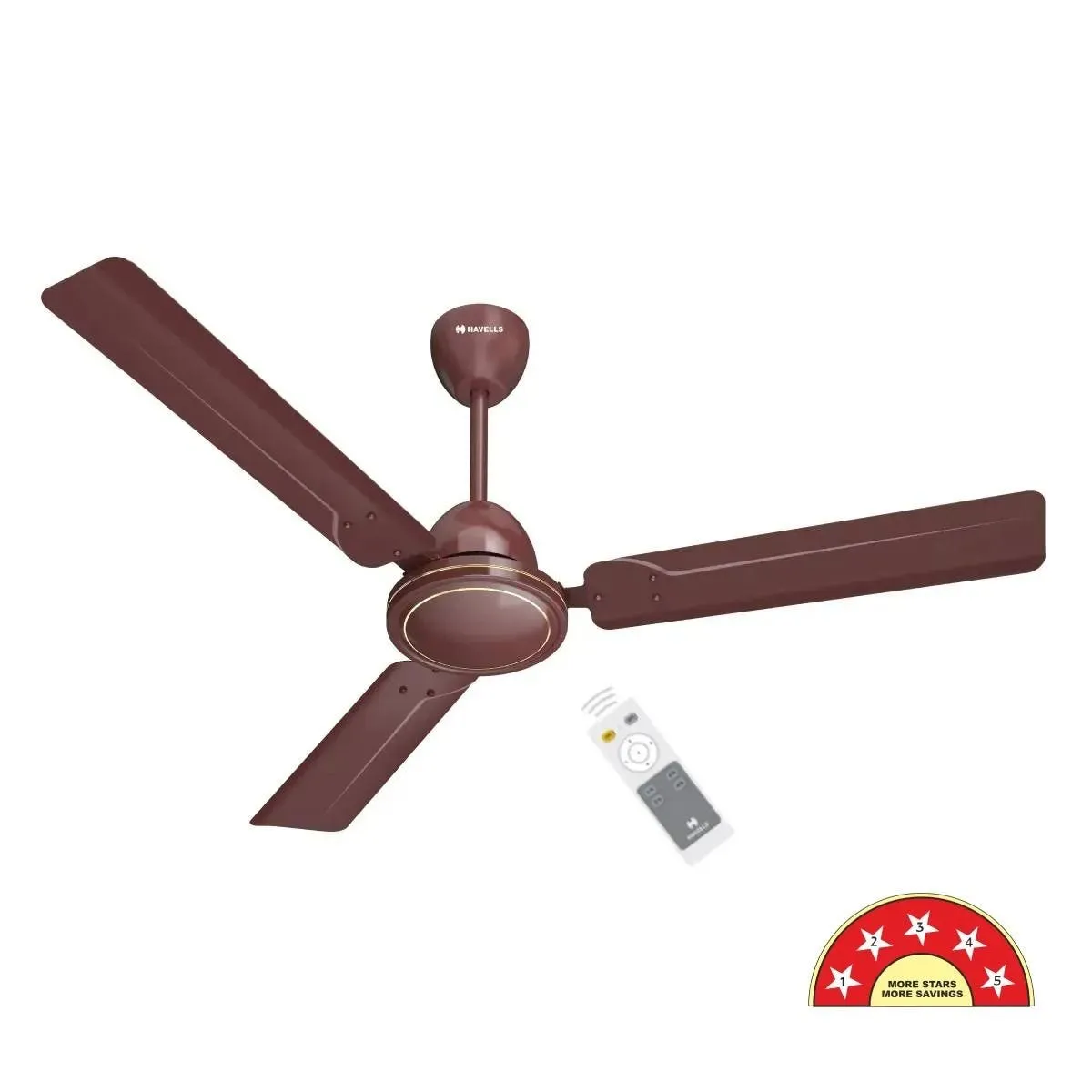 Havells Efficiencia Dx Ceiling Fan 1200mm | 48 Inches BLDC Motor With Remote 30 Watt (Brown)