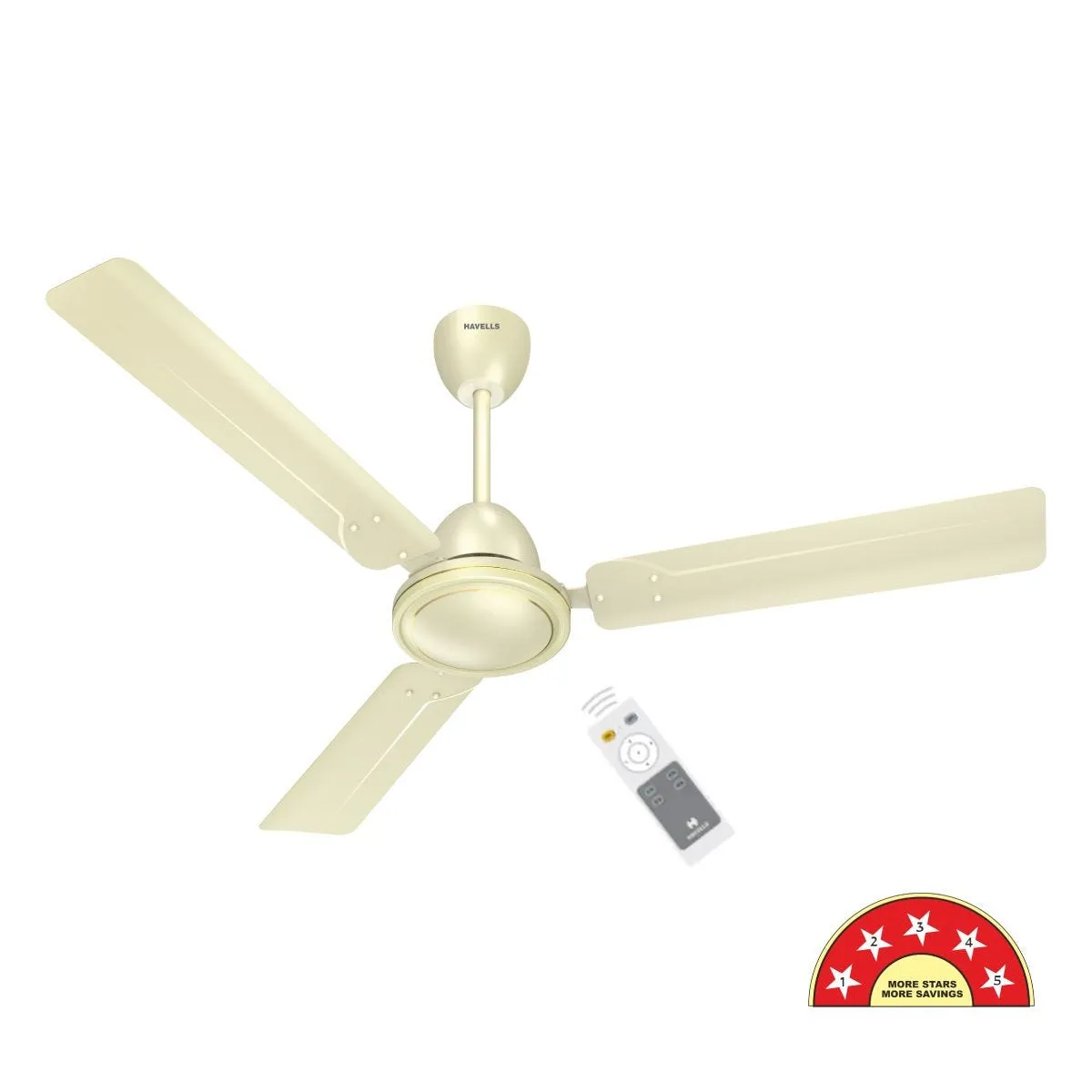 Havells Efficiencia Dx Ceiling Fan 900mm | 36 Inches BLDC Motor With Remote 30 Watt (Ivory)