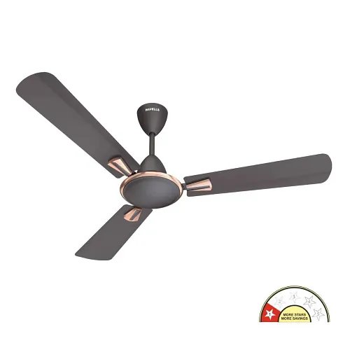 Havells Quickair Decorative 3 Blade Ceiling Fan (1200mm | 48 Inches, Smoke Brown)