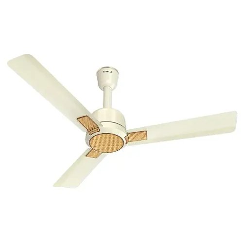 Havells Ceiling Fan Eva 1200mm | 48 Inches, Energy Efficient | 1 Star Rating | 2 Years Manufacturer Warranty (Metallic Cream Wicker)