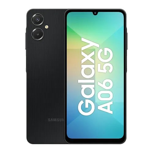 Samsung Galaxy A06 5G (Black, 6GB RAM, 128GB Storage) | 50MP Dual Camera | 4 Gen OS Upgrades | IP54 Rating | Voice Focus