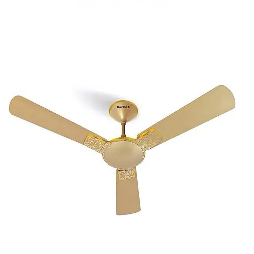 Havells Enticer Hues 1200mm Decorative, Dust Resistant, High Power in Low Voltage (HPLV), High Speed Ceiling Fan (Gold)