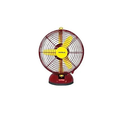 Birdie Personal Fan 230 mm Sweep Yellow Maroon