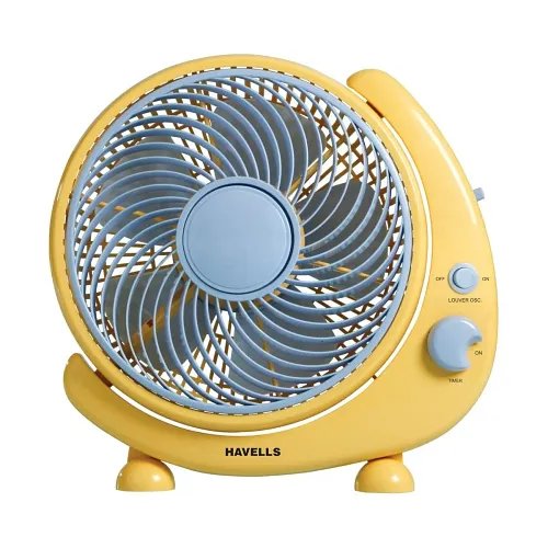 Crescent Personal Fan 250 mm Sweep Yellow