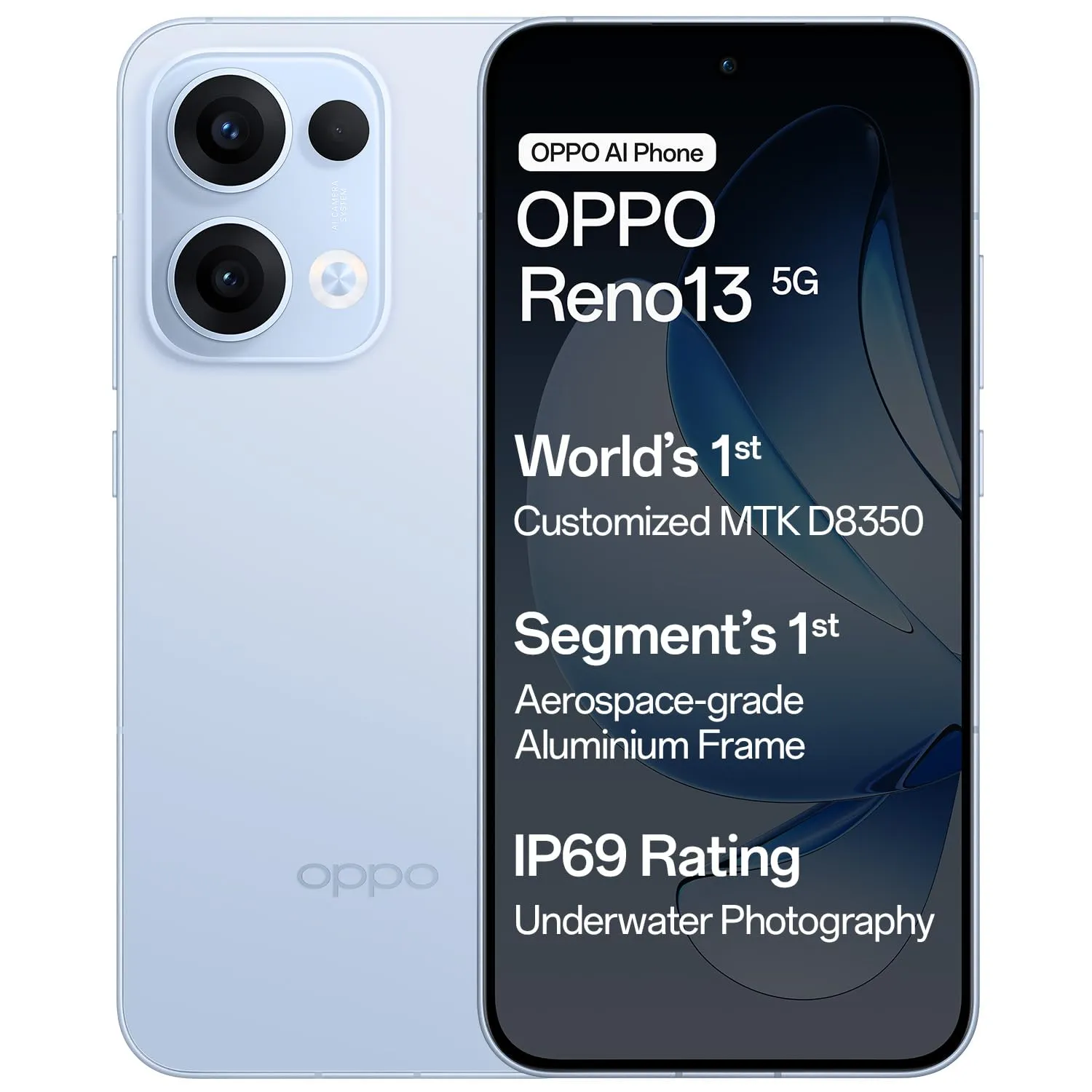 Oppo Reno 13 5G ( 12GB-512GB, Sky Blue )