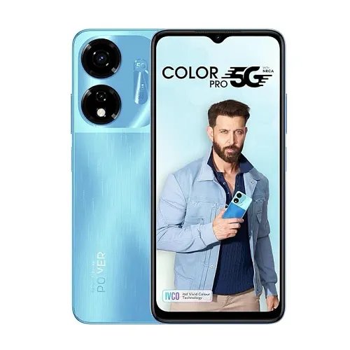 Itel Color Pro 5G | Color Changing Back | 4GB RAM+128GB ROM, Upto 8GB RAM with Memory Fusion| | Dimensity 6080 | 50MP AI Dual Rear Camera| 5000mAh Battery with 18W Type-C Fast Charging | River Blue