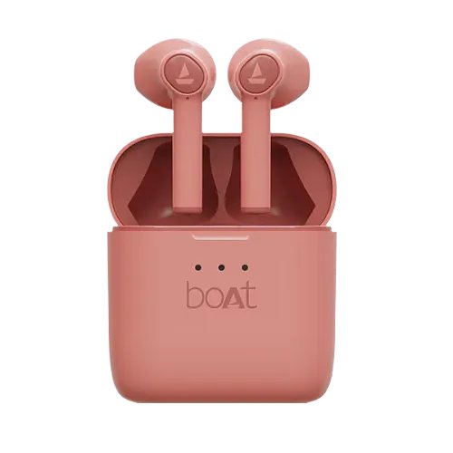 boAt Airdopes 138 Wireless Earbuds with 13mm Drivers, Bluetooth V5.0+EDR, IWP Technology, 650mAh Pocket friendly Charging Case, 60 Hours nonstop music (Pink)