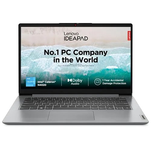 Lenovo IdeaPad Slim 1, Intel Core Celeron N4020, 8GB RAM, 512GB SSD, HD, 14", Windows 11 Home, MS Office 21, Cloud Grey, 82V6009LIN