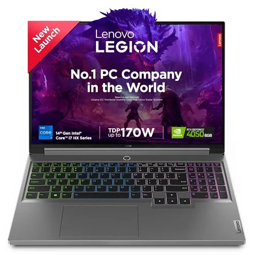 Lenovo Legion 5 Standard Laptop (Intel Core i7-14650HX/16 GB/1 TB SSD/8GB-NVIDIA GeForce RTX 4060) - 83JJ000DIN
