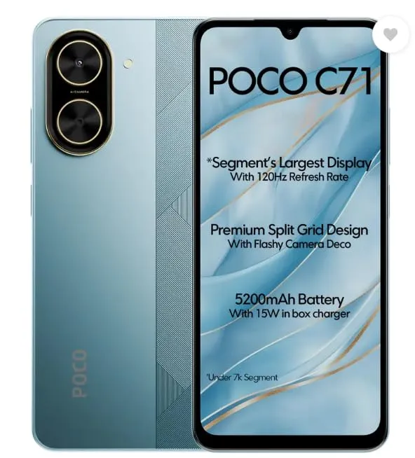 Poco C71 (Cool Blue, 64 GB) (4 GB RAM)