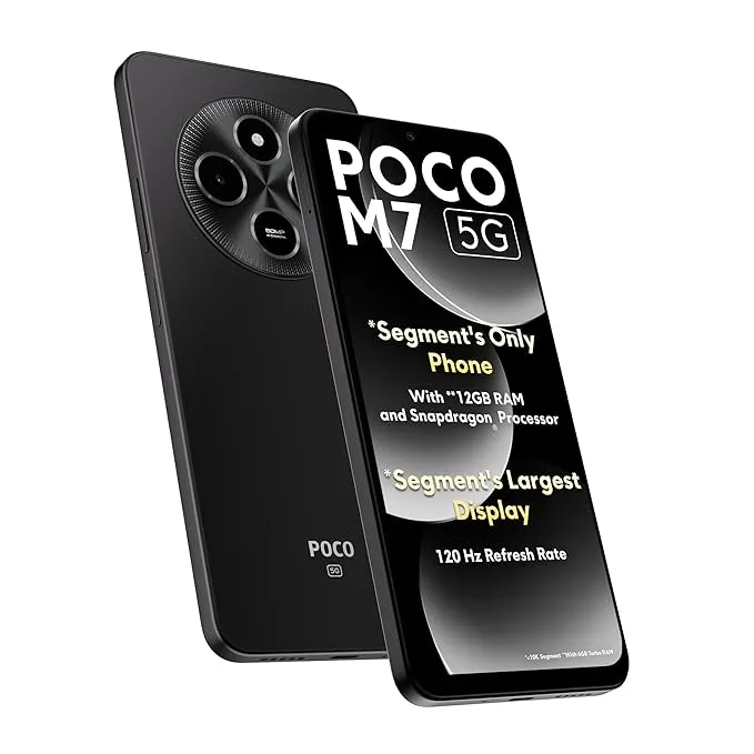 POCO M7 5G Satin Black 6GB 128GB Smartphone | Cayroshop