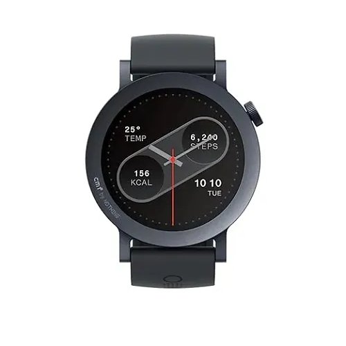 CMF by Nothing Watch Pro 2, 1.32" Amoled, auto-brightness, Gesture Control, 3D warmup guide, GPS Smartwatch (Dark Grey Strap, Free Size)