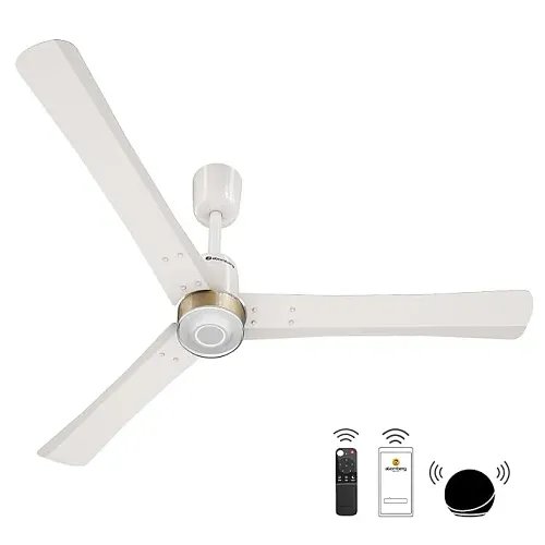 Atomberg Renesa Elite Smart |Voice Control| High Air Flow|Moonbeam LED Light|Sleek Design With 3 Year Warranty BLDC Motor With Remote 1200 mm Ceiling Fan (5 Star | Dark Walnut | Pack of 1)