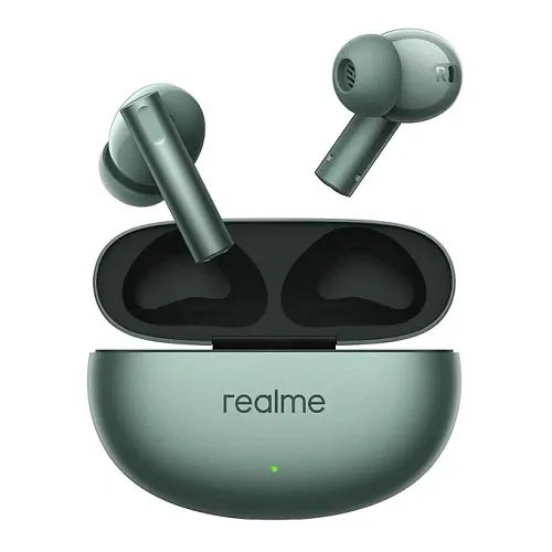 Realme Buds Air 6 TWS in Ear Earbuds with 12.4 Mm Deep Bass Driver, 40 Hours Play Time, Fast Charge,50 Db ANC,Lhdc 5.0, 55 Ms Low Latency, Ip55 Dust & Water Resistant, Bluetooth V5.3 (Forrest Green) | RMA2402