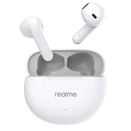 Realme Buds T01 True Wireless in-Ear Earbuds with AI ENC for Calls, 13mm Dynamic Driver, Upto 28Hrs Battery, 88mm Latency, Bluetooth V5.4 & Google Fast Pair (White) | RMA2406