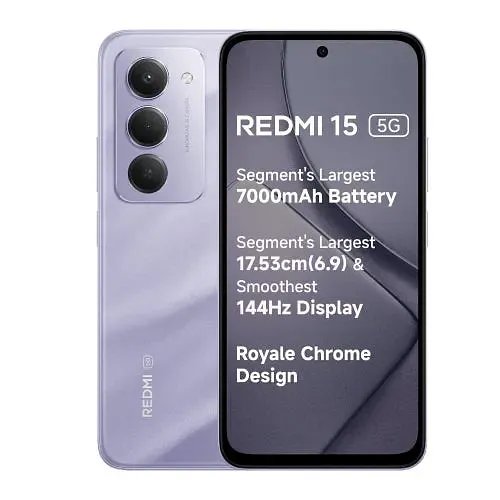 Redmi 15 5G (8GB RAM/256GB Storage) Sandy Purple