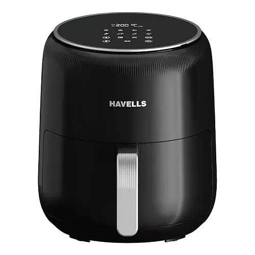 Havells Prolife Neo Air Fryer | 1500W | 4.5 L | LED Digital Display | 8 Pre-Sets | Aerocrisp Technology | 85% Less Oil Use| Auto Shutoff | Cool Touch Handle | 60-Min Timer | 2-Year Warranty | Black