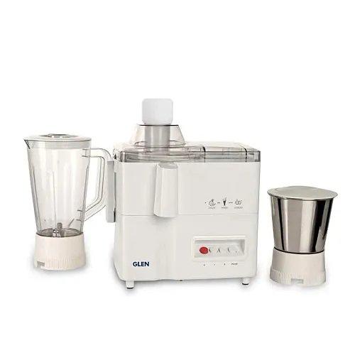 Glen 3 in 1 Juicer Mixer Grinder Juicer Mixer Grinder 4010 500 watt Motor 2 Jars ISI White, 2 years warranty