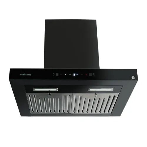 Sunflame CH LARA 60 Autoclean Motion Sensor Auto Clean Wall Mounted BLACK/STAINLESS STEEL 1250 CMH Chimney