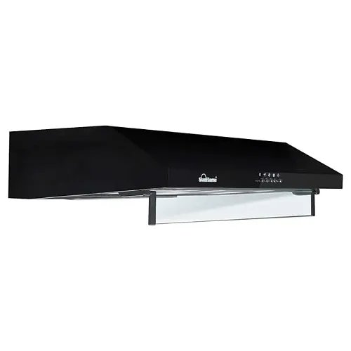 Sunflame 60cm 700 m3/hr Chimney (Aveo DX 60 BK BF, 2 Baffle Filters, Black)