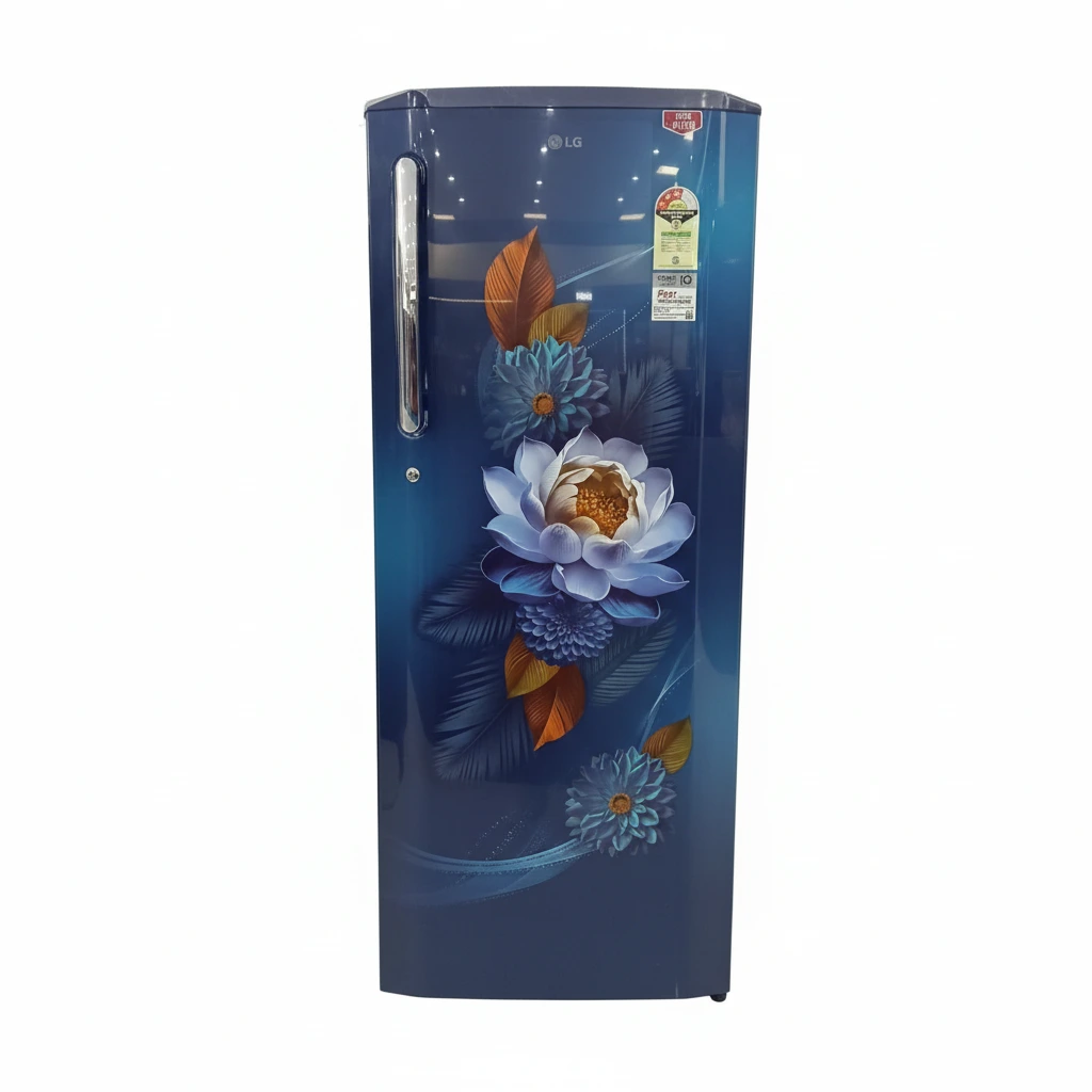 Cayroshop LG 261L Single Door Refrigerator Blue Waterlily