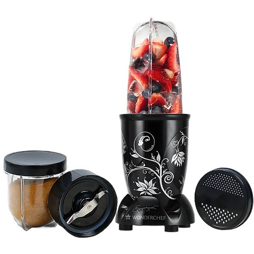 Wonderchef 500 W Juicer Mixer Grinder (Nutri-blend, Black)