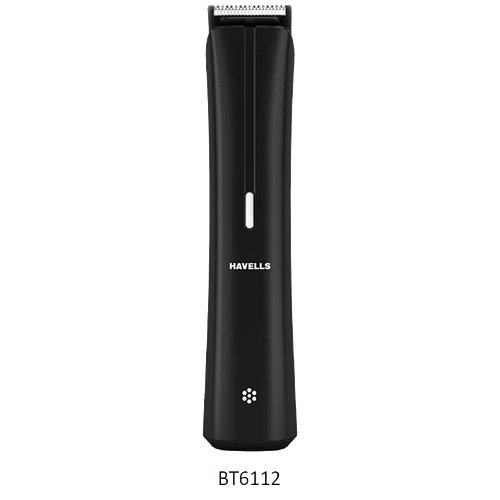 Havells BT6112 Rechargeable Cordless Wet Trimmer for Beard, Body & Hair with 12 Length Settings for Men (90mins Runtime, Fast Charging, Black)