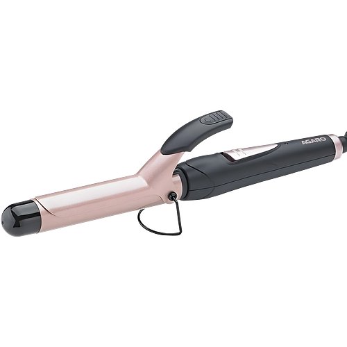 Agaro HC6001 Hair Curler with 25MM Barrel, Rod, Tong, Tourmaline Infused Ceramic Coated Plates, Cool Touch Tip, Fast Heating, for Women, Long and Short Hair Curling, Styling, Black & Rose Gold