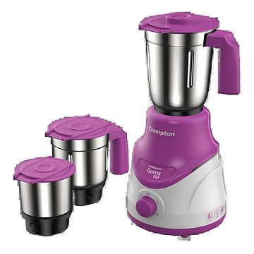 Crompton Questa Dlx Mixer Grinder with 100% Copper Motor & Motor Vent-X Technology, 3 Stainless Steel Jars (Lavender)