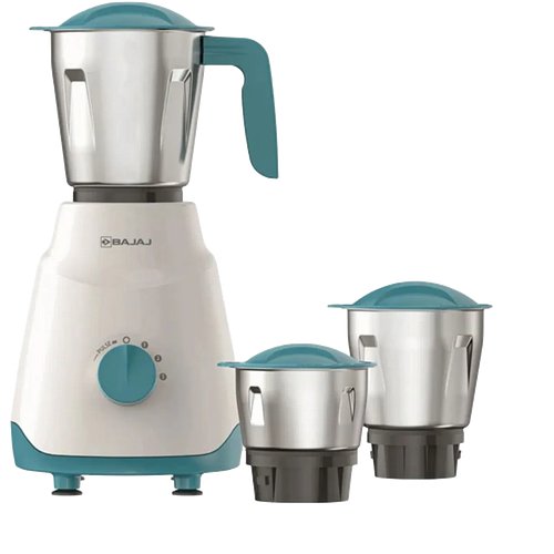 Bajaj Ninja Series 500 W Juicer Mixer Grinder (Ninja Notch 500W-French Blue, 3 Jars)