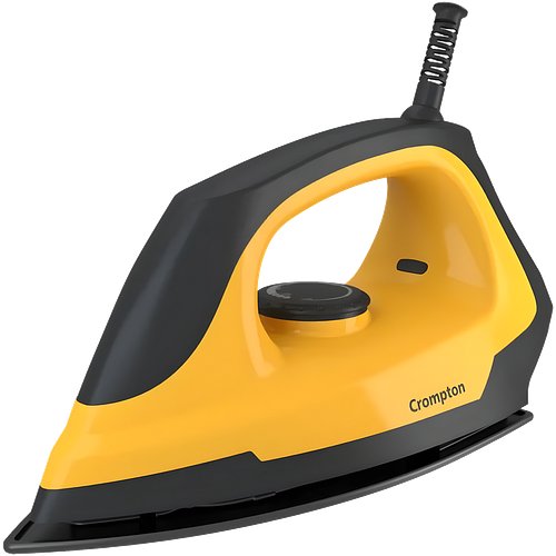 Crompton Eris 1000 Watts Dry Iron (6 Fabric Settings, Yellow and Black)