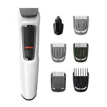 Philips MG3721/65 7-in-1 Multi Grooming Kit, 60 min Runtime, 7 Length Settings (White)