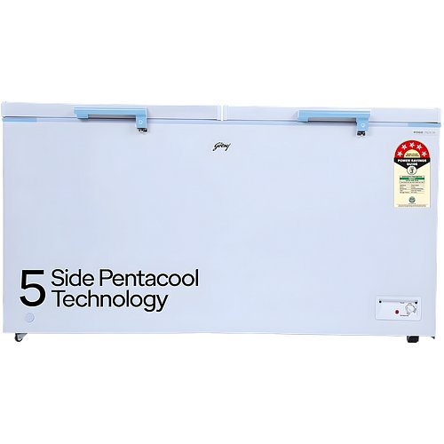 Godrej 405 L Double Door Deep Freezer (DH EPenta 425E 2HCN RW, White)