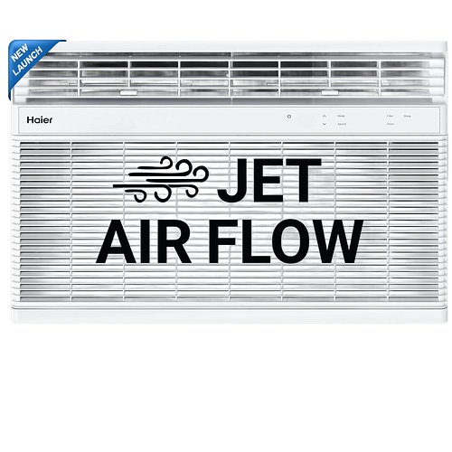 Haier 1.5 Ton 3 Star Fix Speed Top Flow Window AC (Copper, Jet Air Flow, Anti Bacterial Filter, Cools at 54°C Temp, Dynamic Cooling - HWU18TF-EW3BE-FS,White)