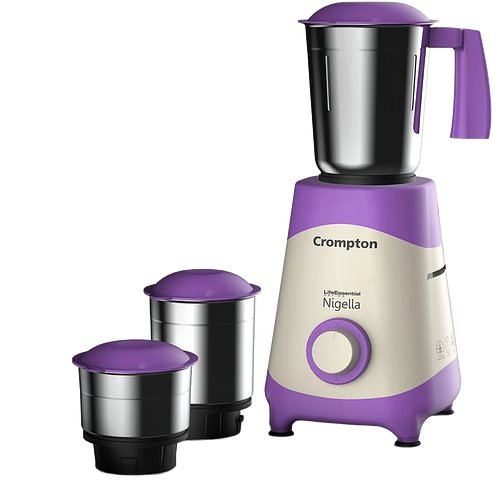 Crompton Nigella 500 Watts Mixer Grinder (ACGM-NIGELLA500W3J) Lavender & White