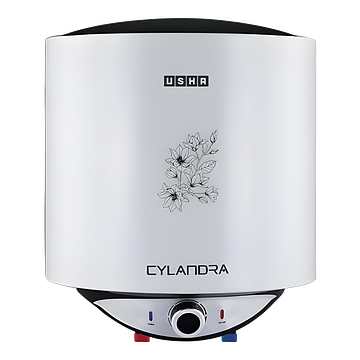 Usha Cylandra 15 Litre Storage Water Heater With Free Installation (White), Wall Mounting