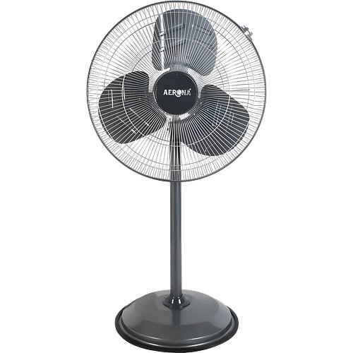 Aerona High Speed Cyclone 500 MM Air Delivery 10000 cubid meter/ hour Farata Fan 500 mm 3 Blade Pedestal Fan (Metallic Grey | Pack of 1)